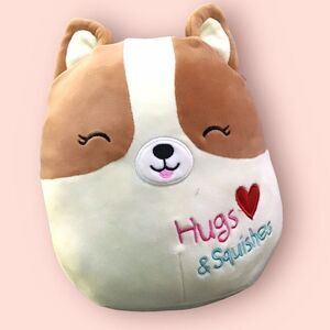 Regina the Corgi 8” Squishmallow Plush “Hugs & Squishes” Heart